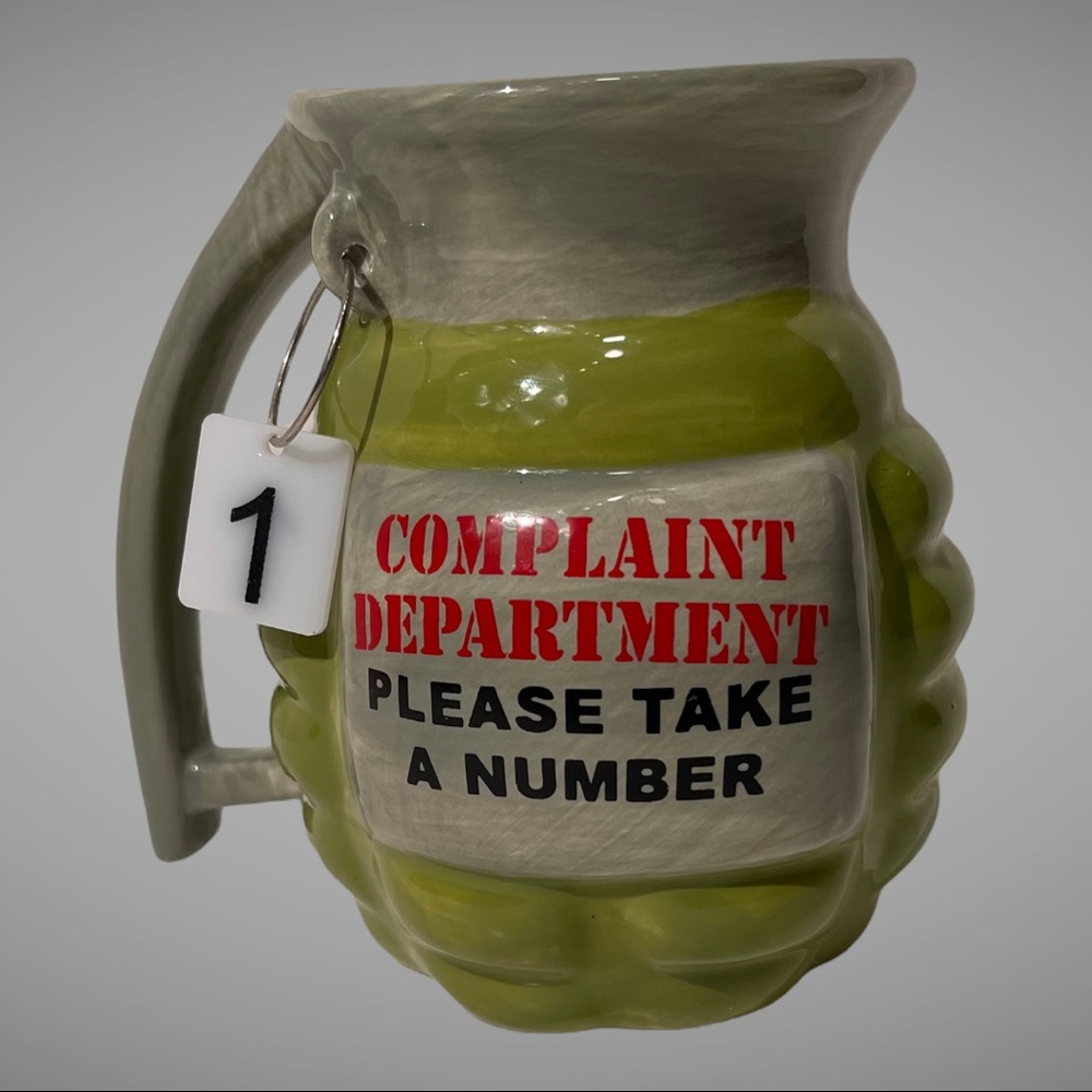 Big Mouth, Inc Complaint Department Coffee Mug Green - Picture 1 of 3